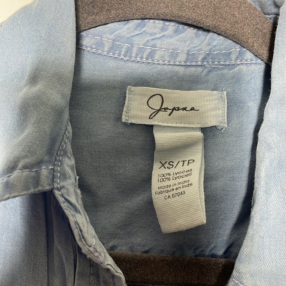 Japna Soft Denim Short Sleeve Button Up - Picture 2 of 6